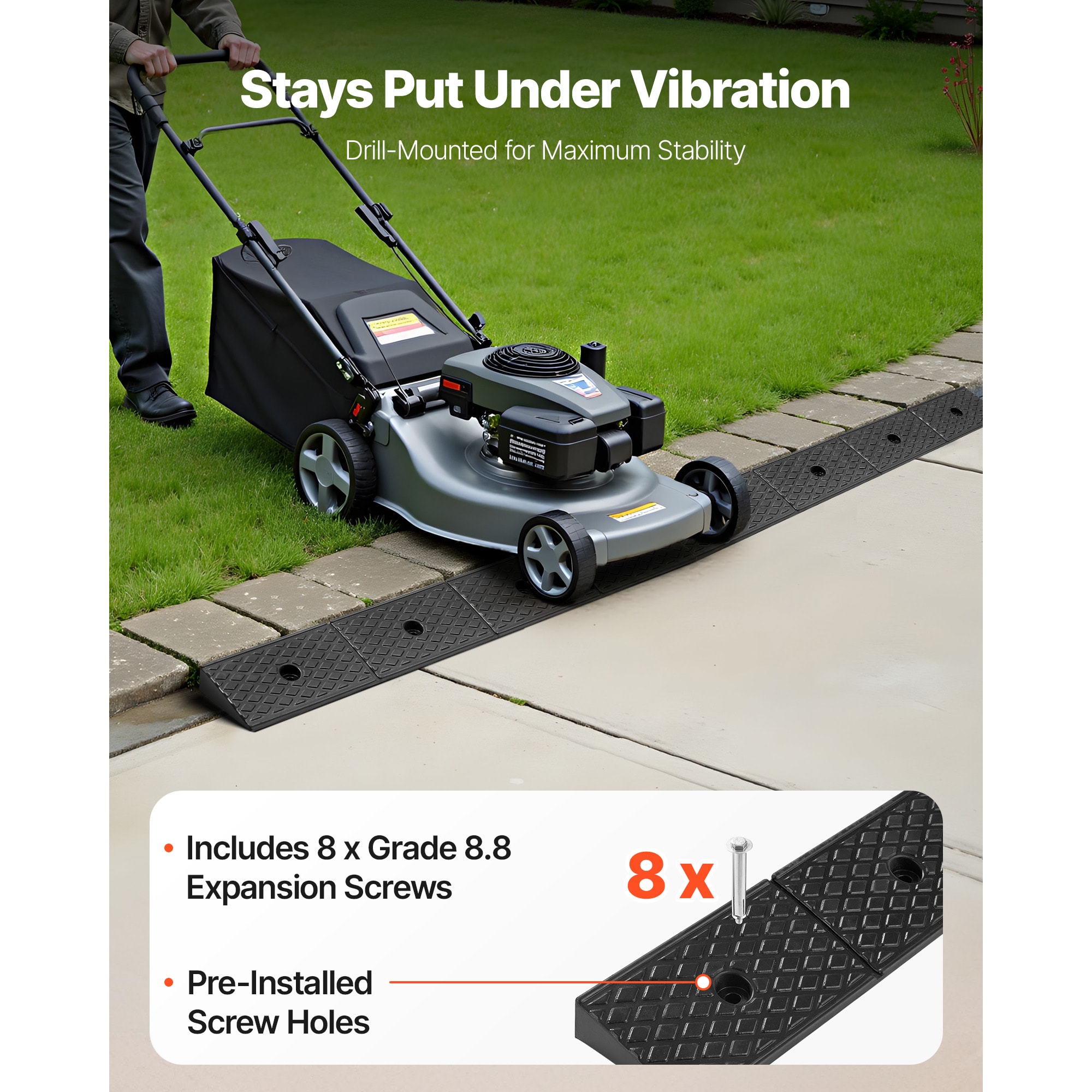 Heavy Duty Rubber Curb Ramp For Wheelchairs And Motorcycles 2 Pack_voghion.com